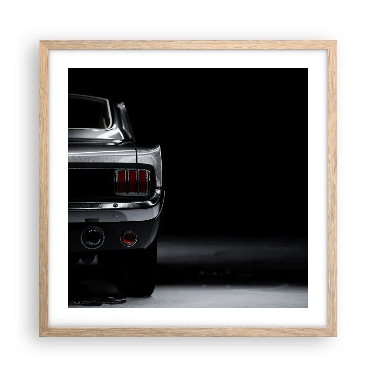 Pôster com moldura de carvalho claro - O charme do clássico - 50x50 cm