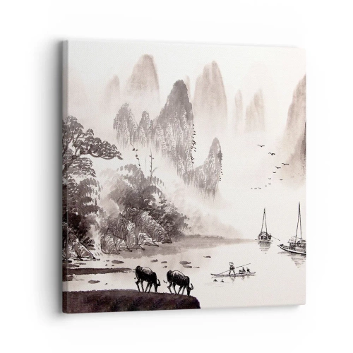 Quadro em tela - O cotidiano exótico do Oriente - 30x30 cm
