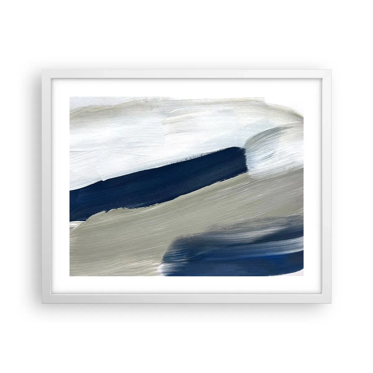 Pôster em moldura branca - Encontro com a brancura - 50x40 cm