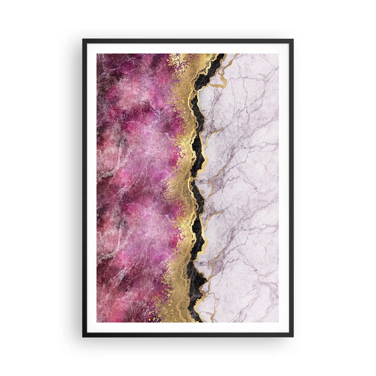 Pôster com moldura preta - Na fronteira - 70x100 cm