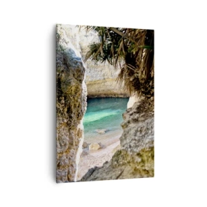 Quadro em tela - Baía turquesa - 70x100 cm