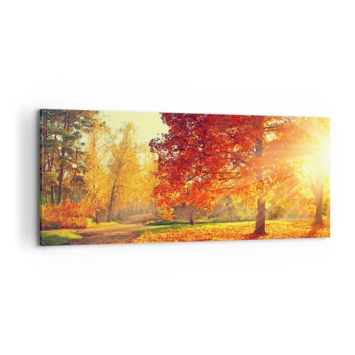 Quadro em tela - O vermelho é lindo - 100x40 cm