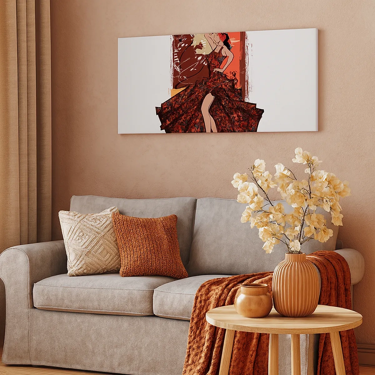 Quadro em tela - No ritmo do coração - 30x30 cm