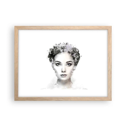Pôster com moldura de carvalho claro - Um retrato extremamente elegante - 40x30 cm