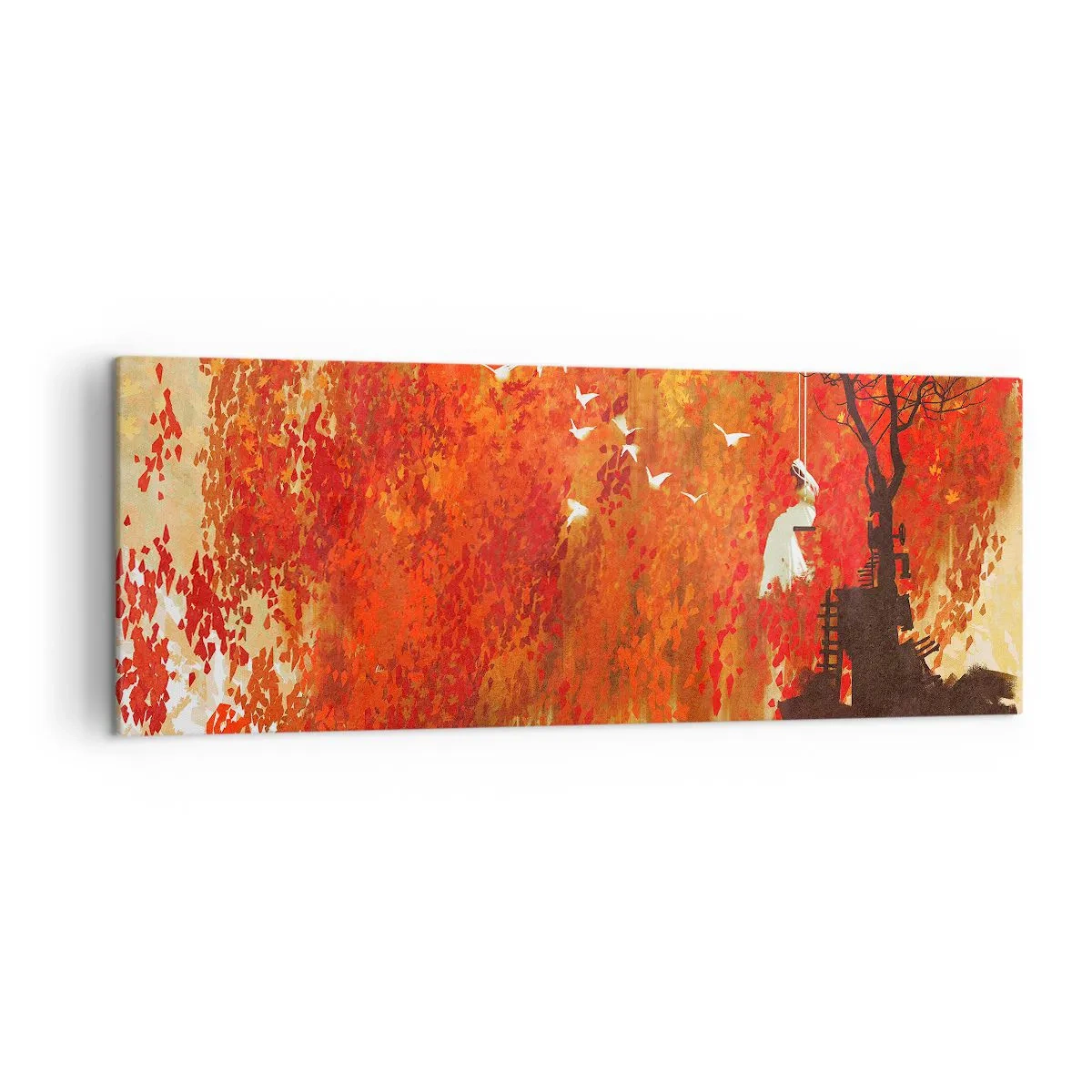 Quadro em tela - Será que vai voar com eles? - 140x50 cm