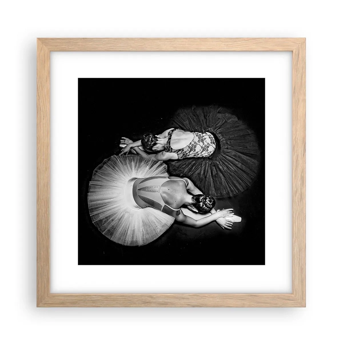 Pôster com moldura de carvalho claro - Jin e yang – o equilíbrio perfeito - 30x30 cm