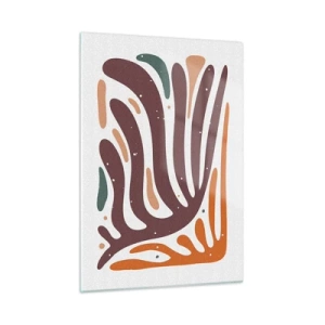 Quadro em vidro - Composição orgánica radiante - 50x70 cm