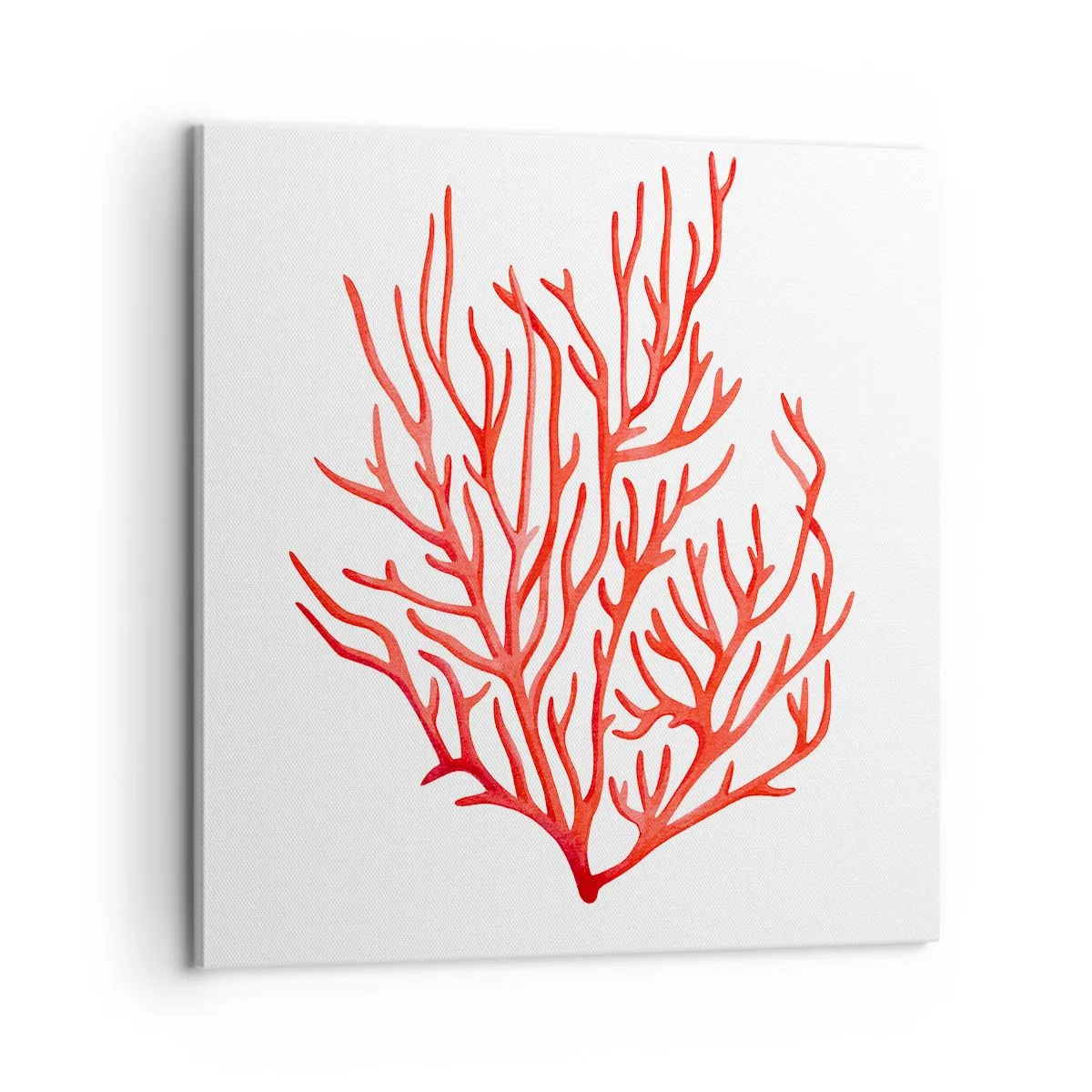Quadro em tela - Filigrana coral - 60x60 cm