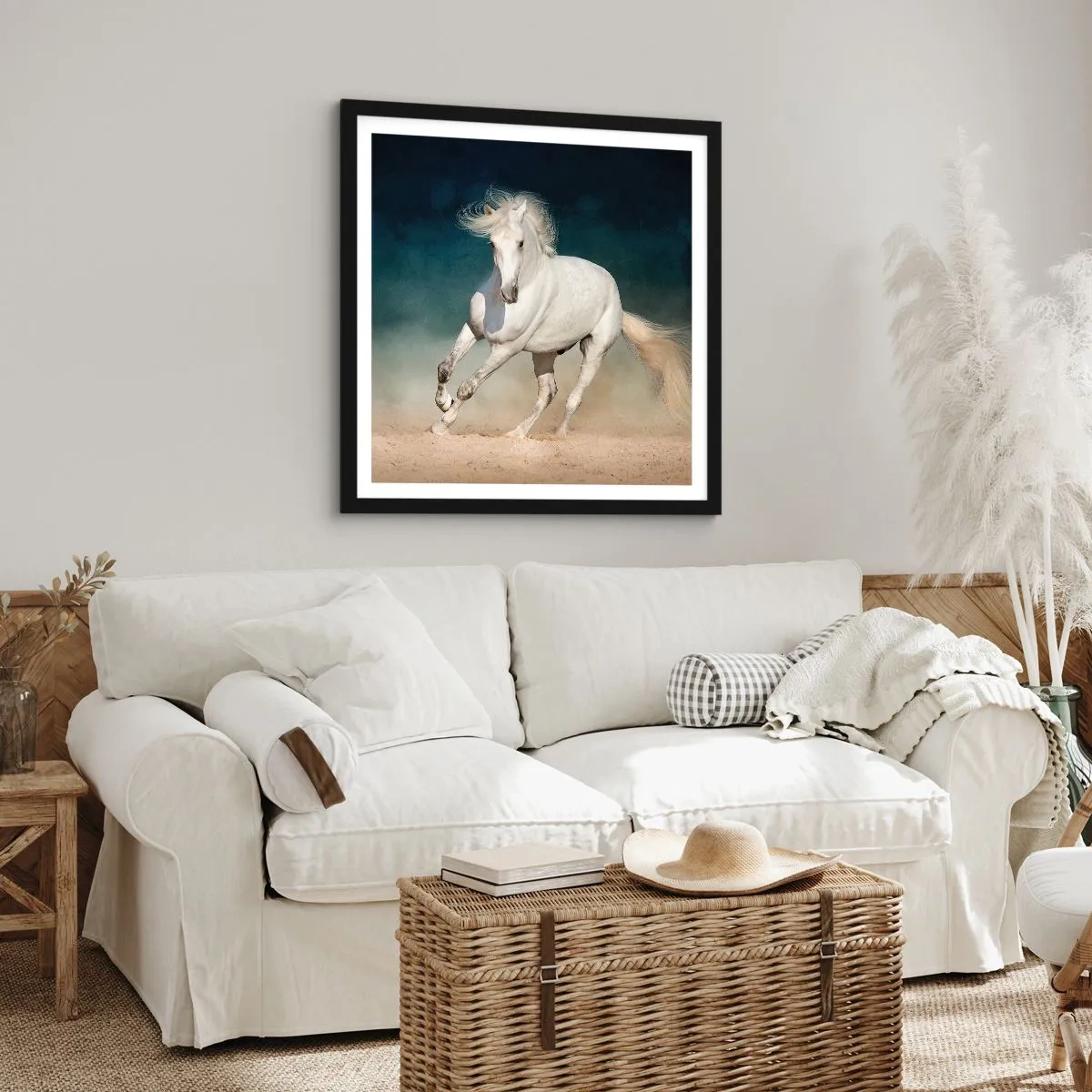 Pôster com moldura preta - Liberdade em seu estado puro - 60x60 cm