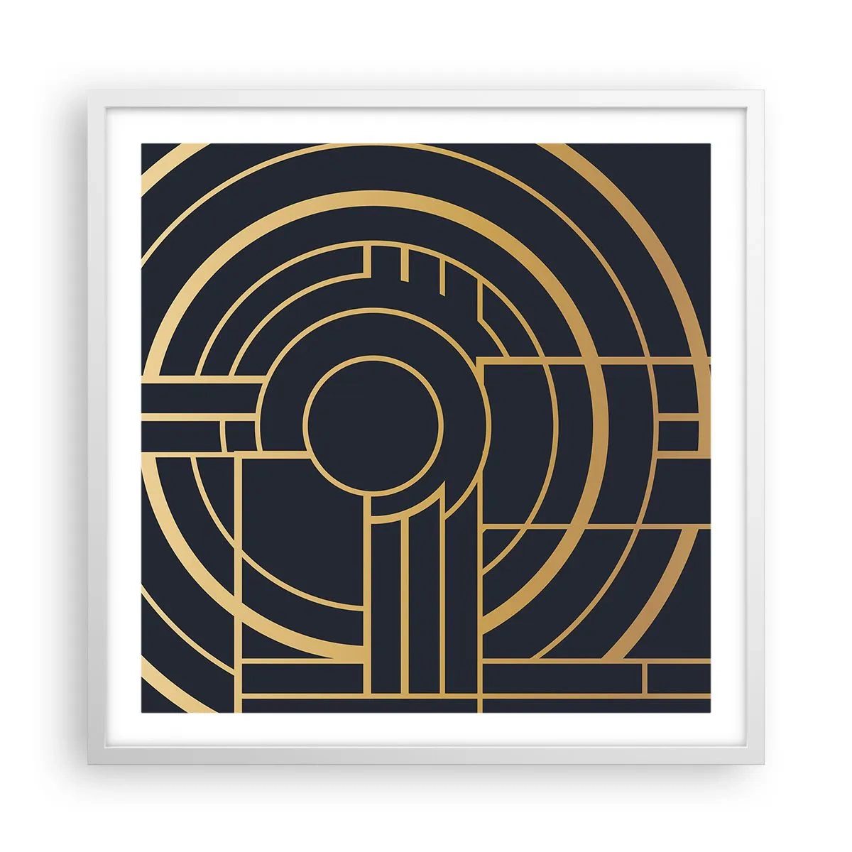 Pôster em moldura branca - Rotação das coisas - 60x60 cm