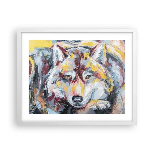 Pôster em moldura branca - Paz entre entes queridos - 50x40 cm