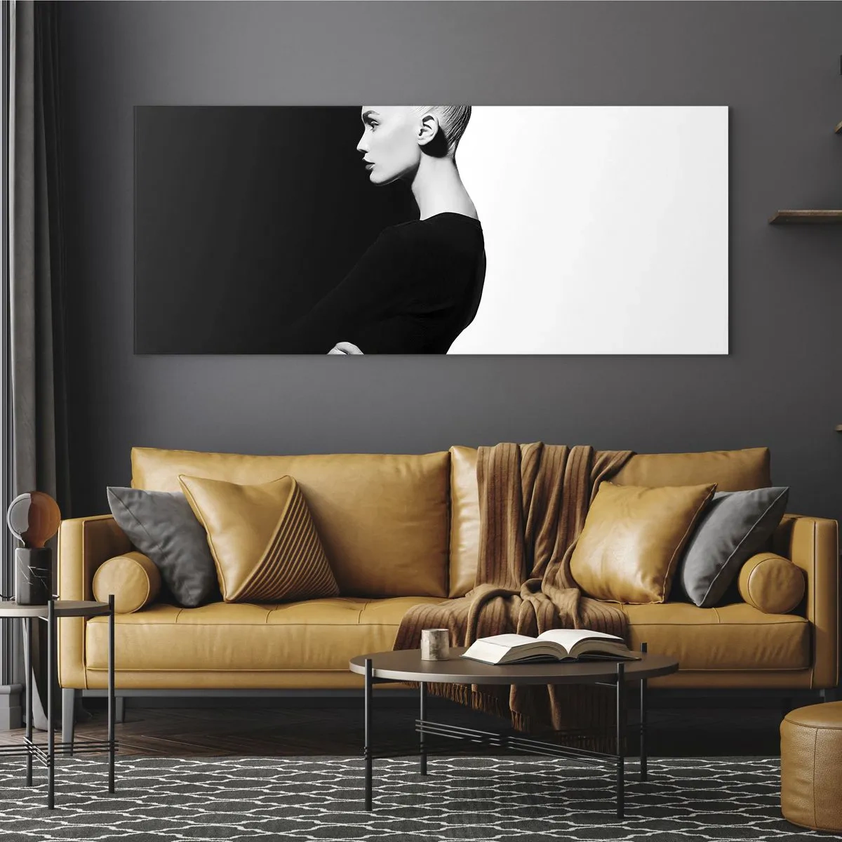 Quadro em vidro - Simplesmente mulher - 100x40 cm