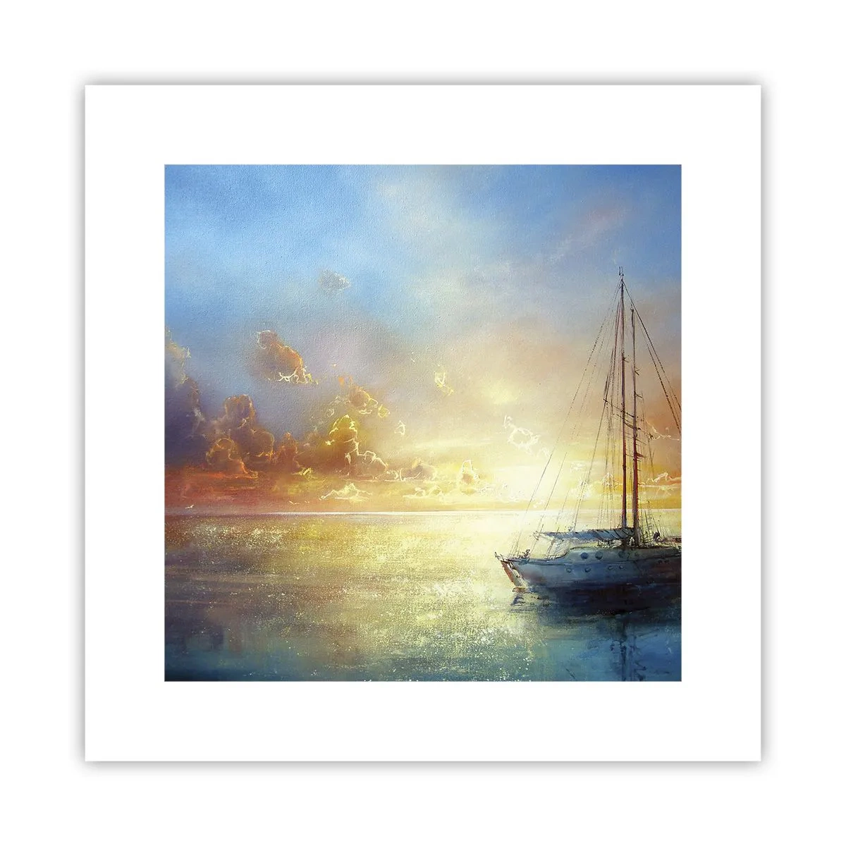 Pôster - Na baía dourada - 30x30 cm