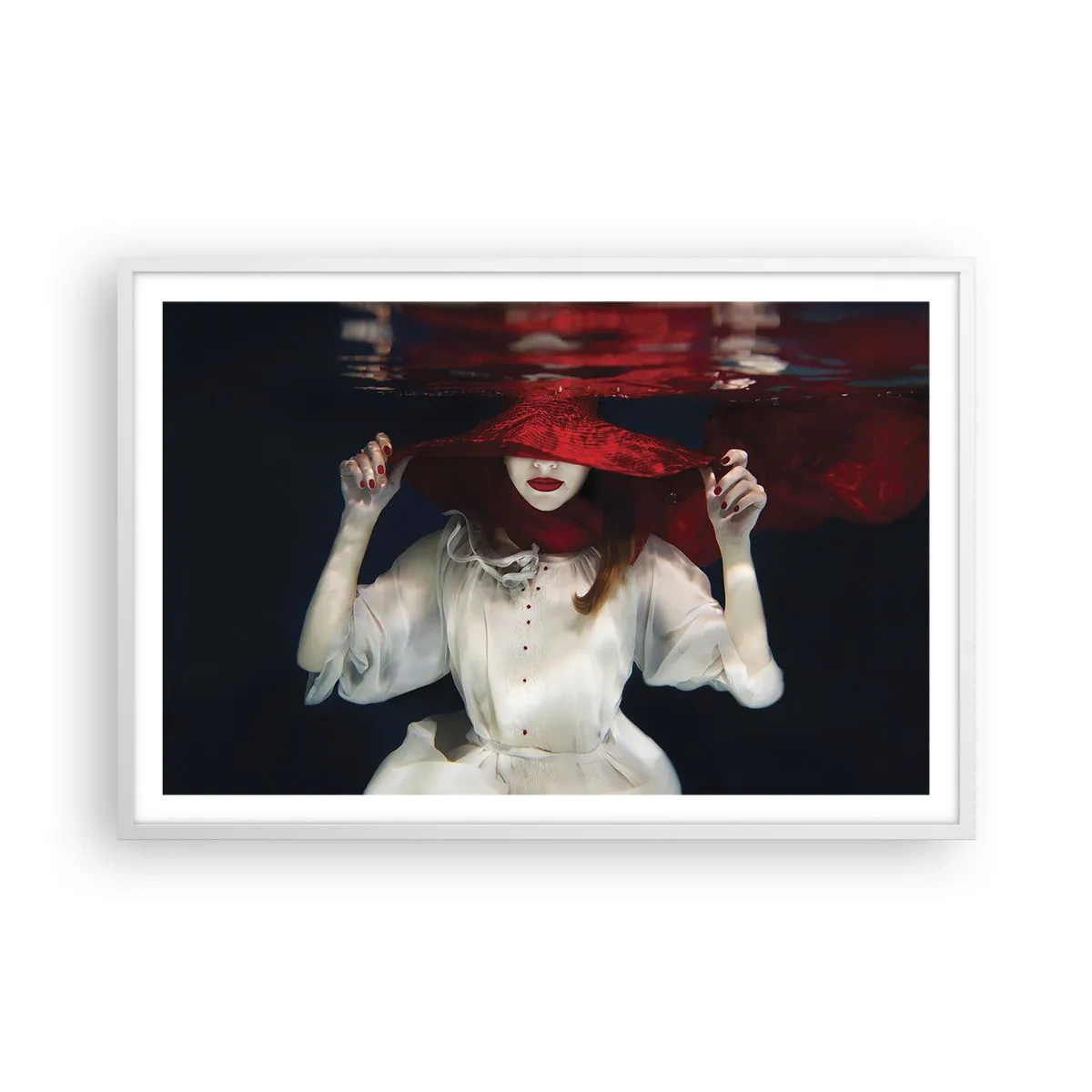 Pôster em moldura branca - Demônio do Pântano - 91x61 cm