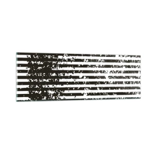 Quadro em vidro - Ritmo e ruído - 90x30 cm