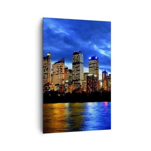 Quadro em tela - Uma noite de luzes e cores - 80x120 cm