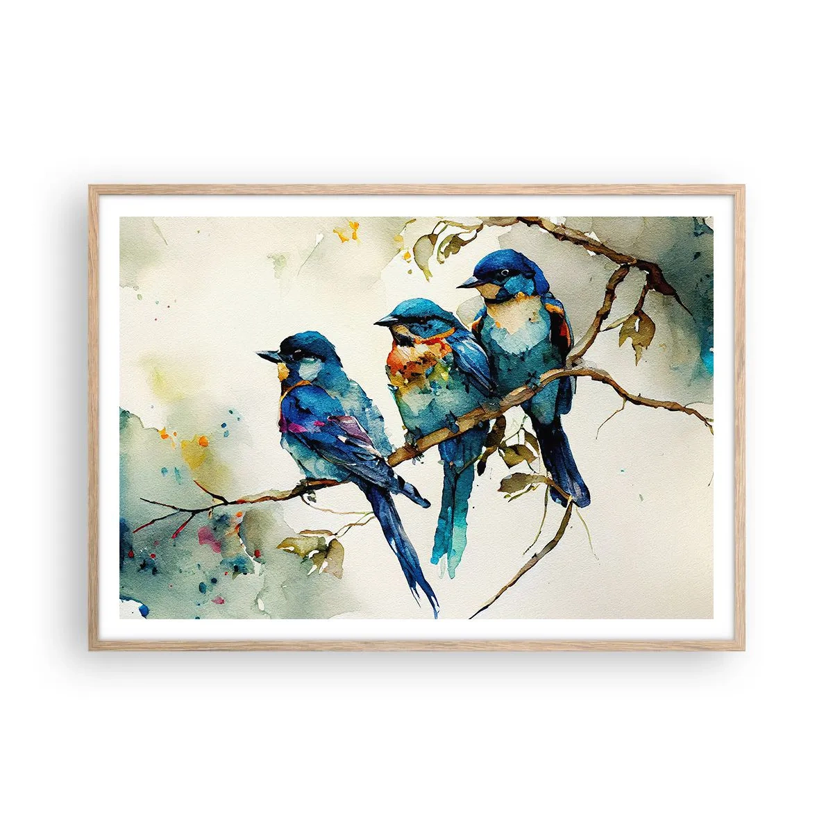 Pôster com moldura de carvalho claro - Ele ficou ofendido? - 100x70 cm