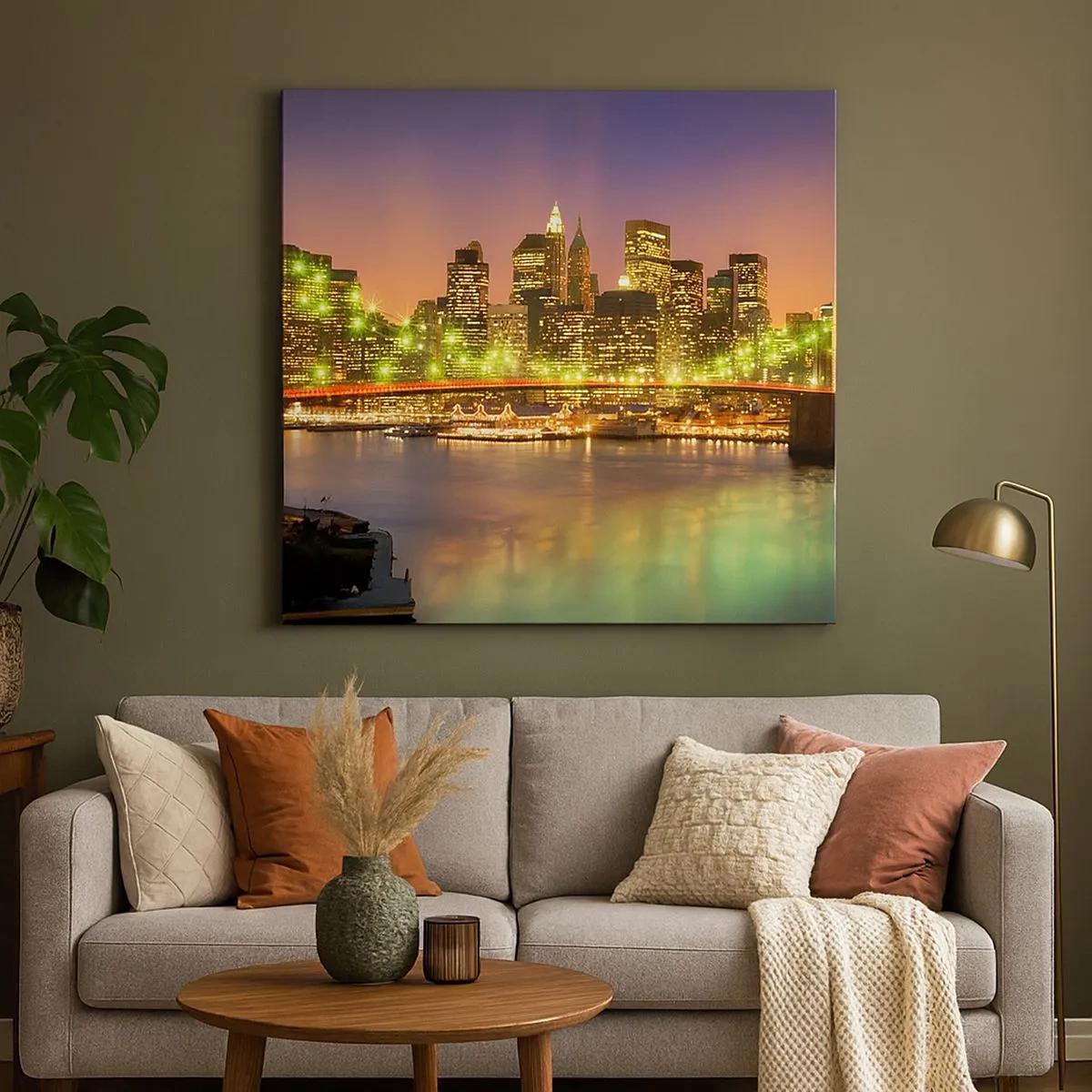 Quadro em tela - Aqui a luz nunca se apaga - 30x30 cm