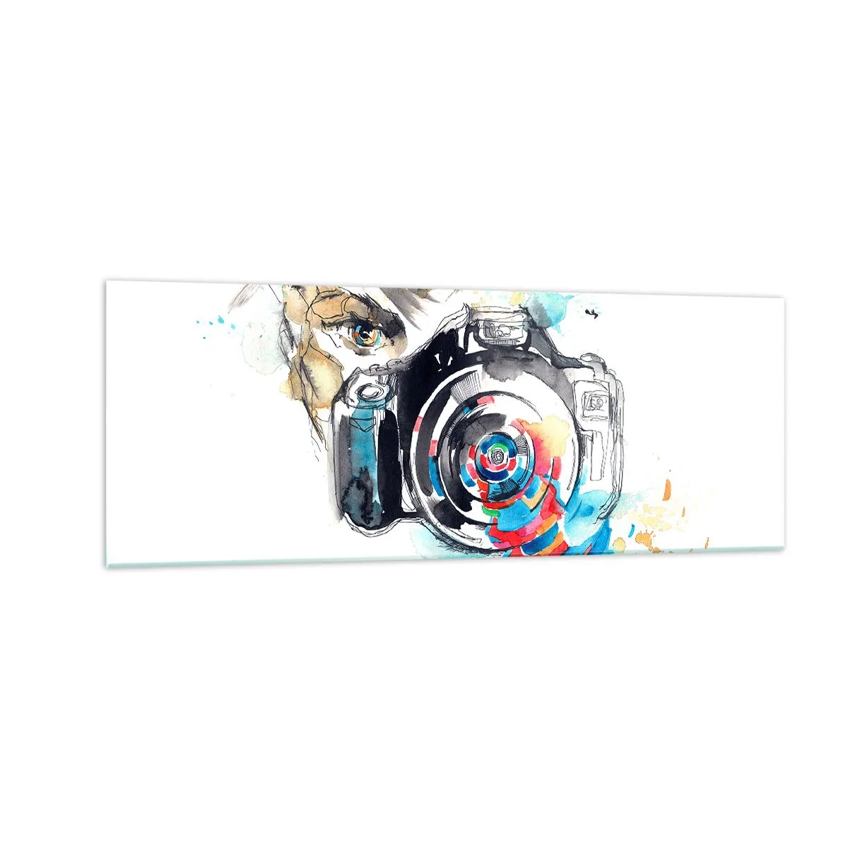 Quadro em vidro - No olho da lente - 140x50 cm