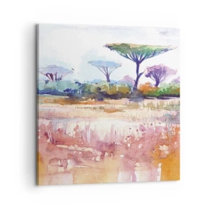 Quadro em tela - Cores da savana - 60x60 cm