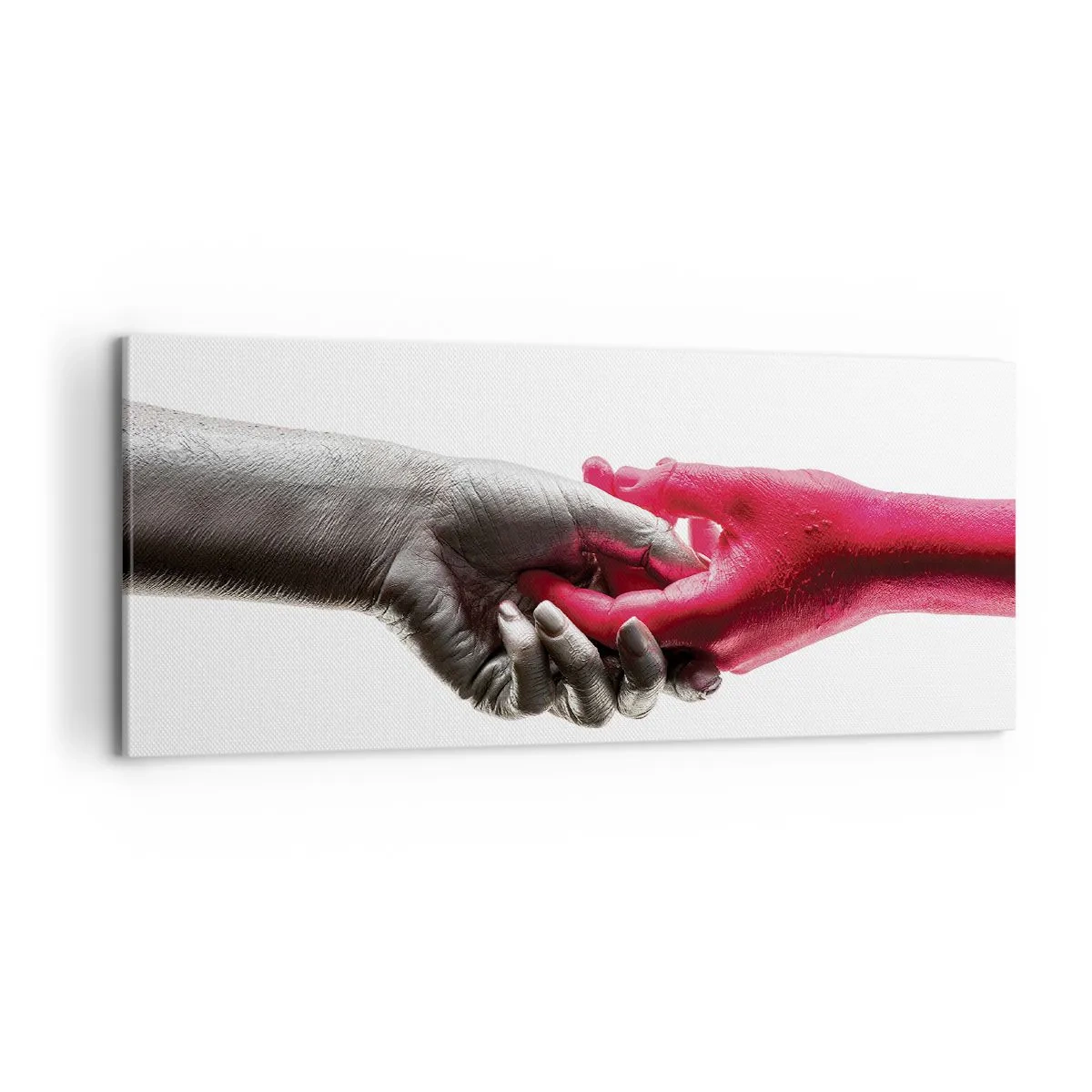 Quadro em tela - Juntos, mas diferentes - 100x40 cm
