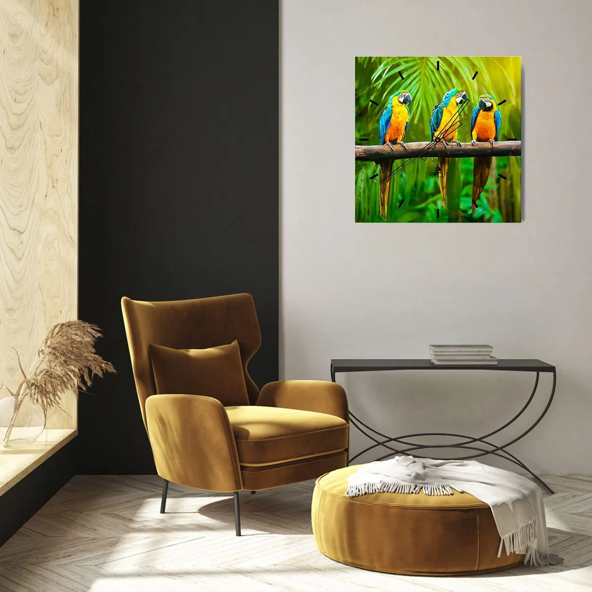 Relógio de parede - Relógio em vidro - E ouviste dizer que ela...? - 40x40 cm