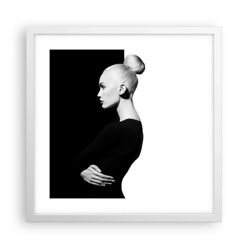Pôster em moldura branca - Simplesmente mulher - 40x40 cm