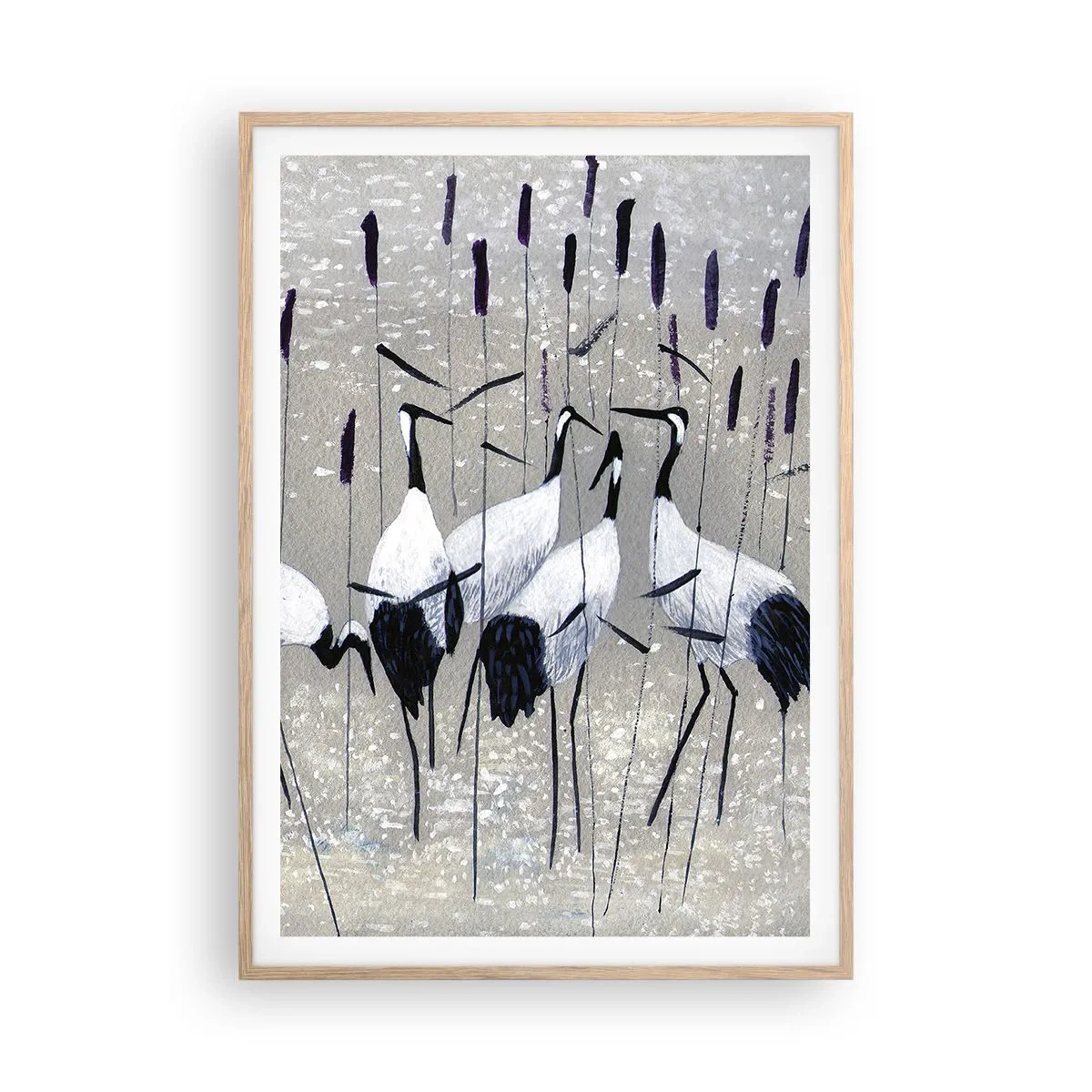 Pôster com moldura de carvalho claro - Entre os seus - 70x100 cm