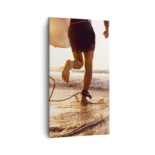 Quadro em tela - Encontro das ondas - 45x80 cm