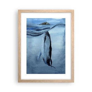 Pôster com moldura de carvalho claro - Dois mundos do norte - 30x40 cm