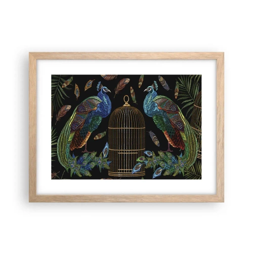 Pôster com moldura de carvalho claro - Em vestes reais - 40x30 cm