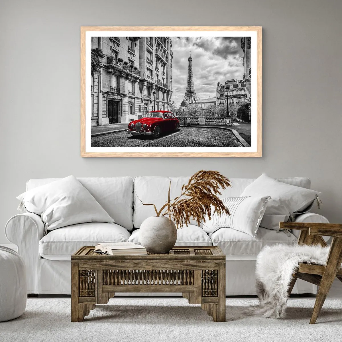 Pôster com moldura de carvalho claro - Predador na cidade - 70x50 cm