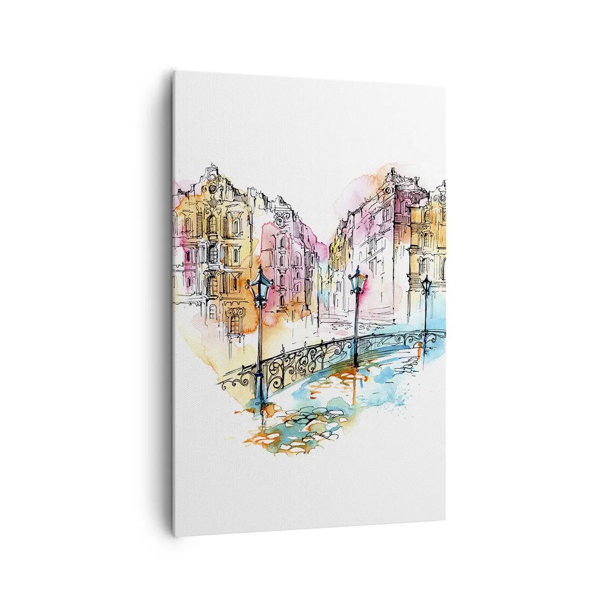 Quadro em tela - O coração da cidade - 80x120 cm