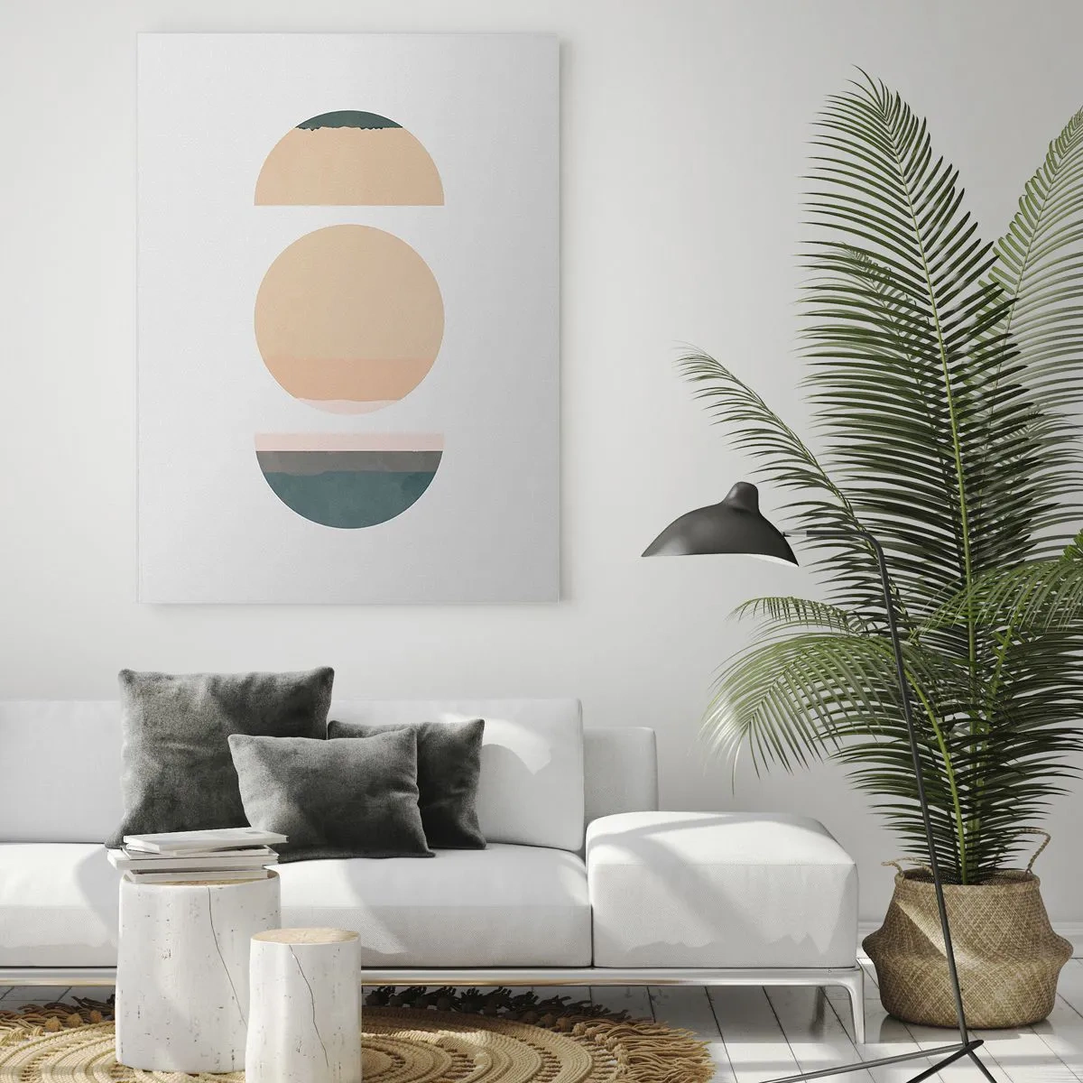 Quadro em vidro - Círculo entre círculos - 50x70 cm