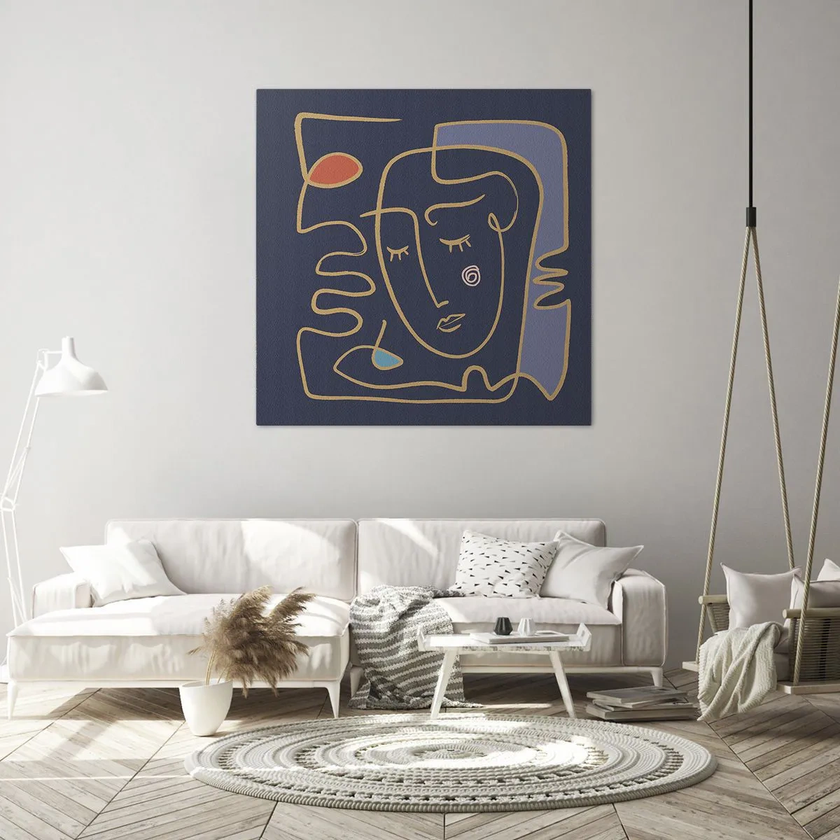 Quadro em tela - Nos pensamentos - 70x70 cm