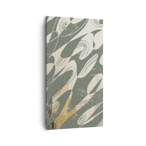 Quadro em tela - Abstração rítmica - 45x80 cm