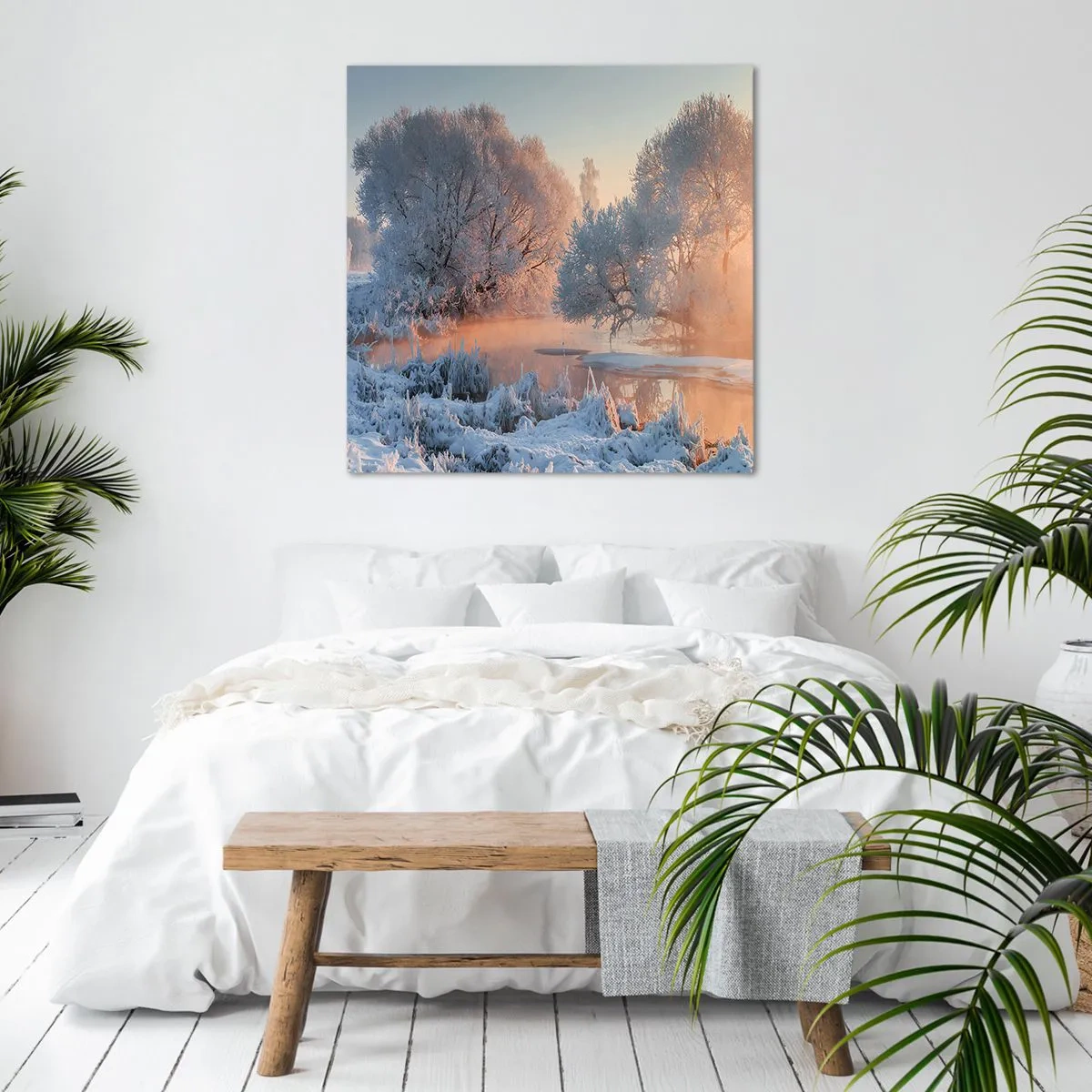 Quadro em tela - Tudo brilha como cristal ao sol - 40x40 cm