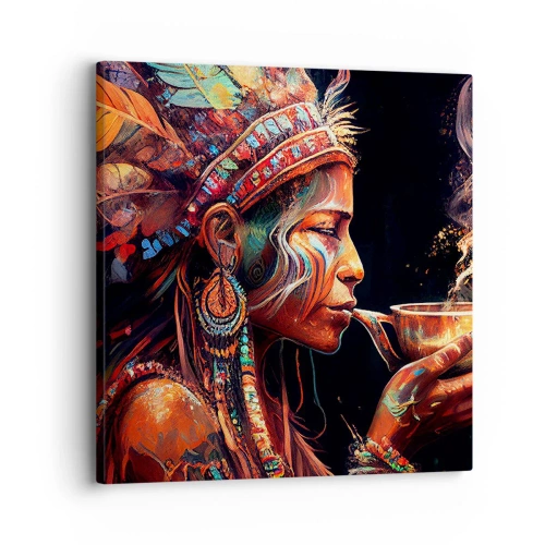 Quadro em tela - Ritual mágico - 30x30 cm