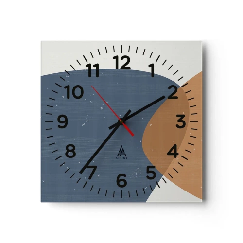 Relógio de parede - Relógio em vidro - Ovais e influências - 30x30 cm