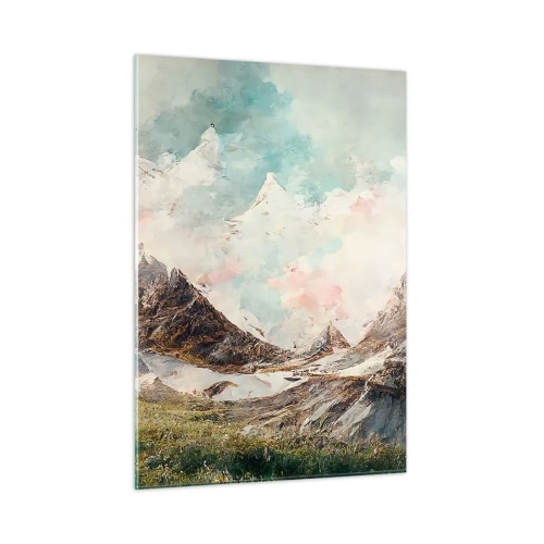 Quadro em vidro - Lâminas de rocha - 50x70 cm