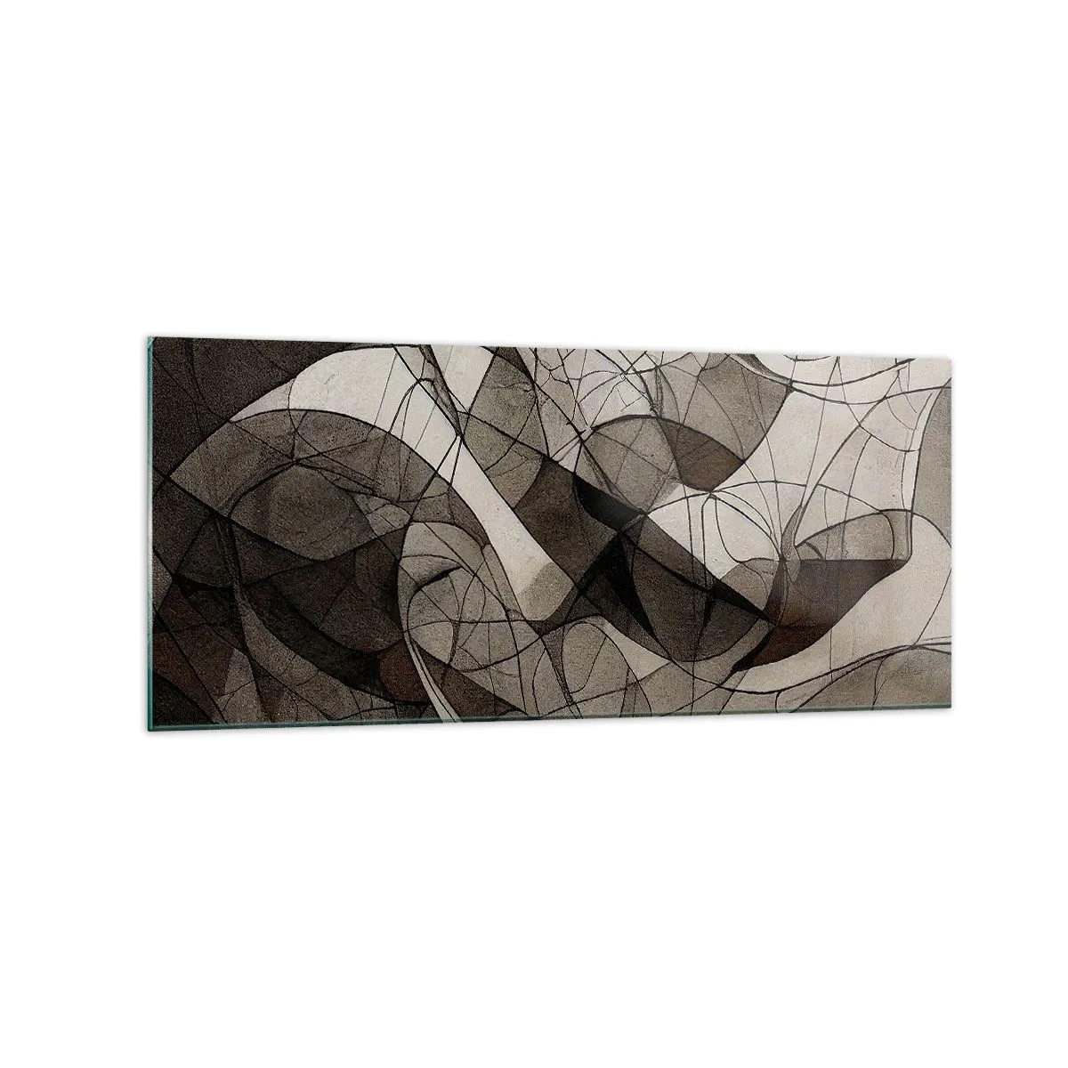 Quadro em vidro - Circulação das cores da terra - 120x50 cm