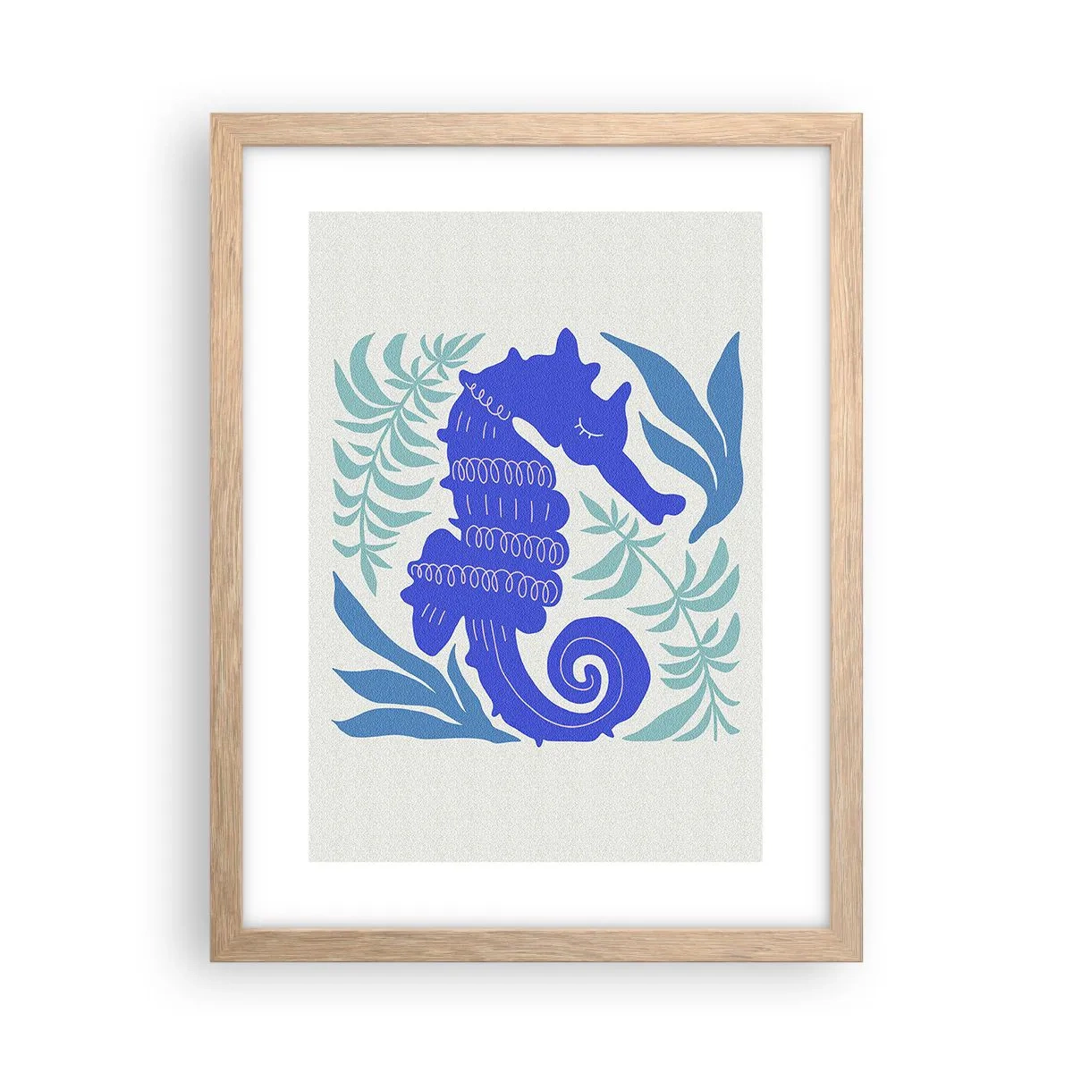 Pôster com moldura de carvalho claro - Em um prado subaquático - 30x40 cm