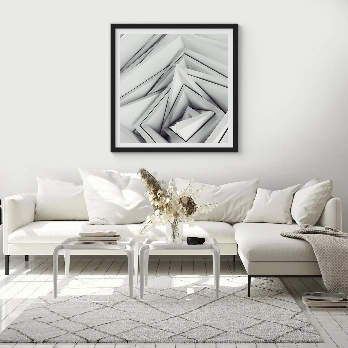 Pôster com moldura preta - Cantos vivos - 60x60 cm