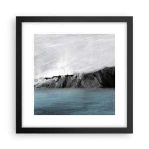 Pôster com moldura preta - Água – terra: choque dos elementos - 30x30 cm