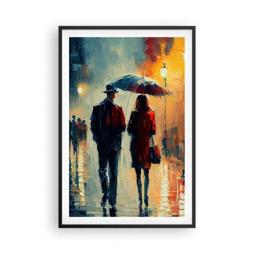 Pôster com moldura preta - História de amor urbano - 61x91 cm