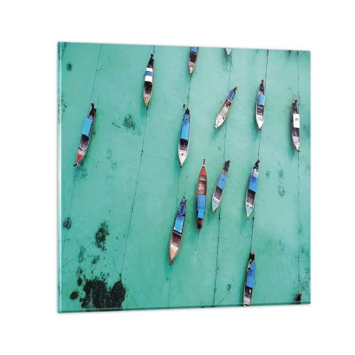 Quadro em vidro - Na alegre expectativa - 70x70 cm