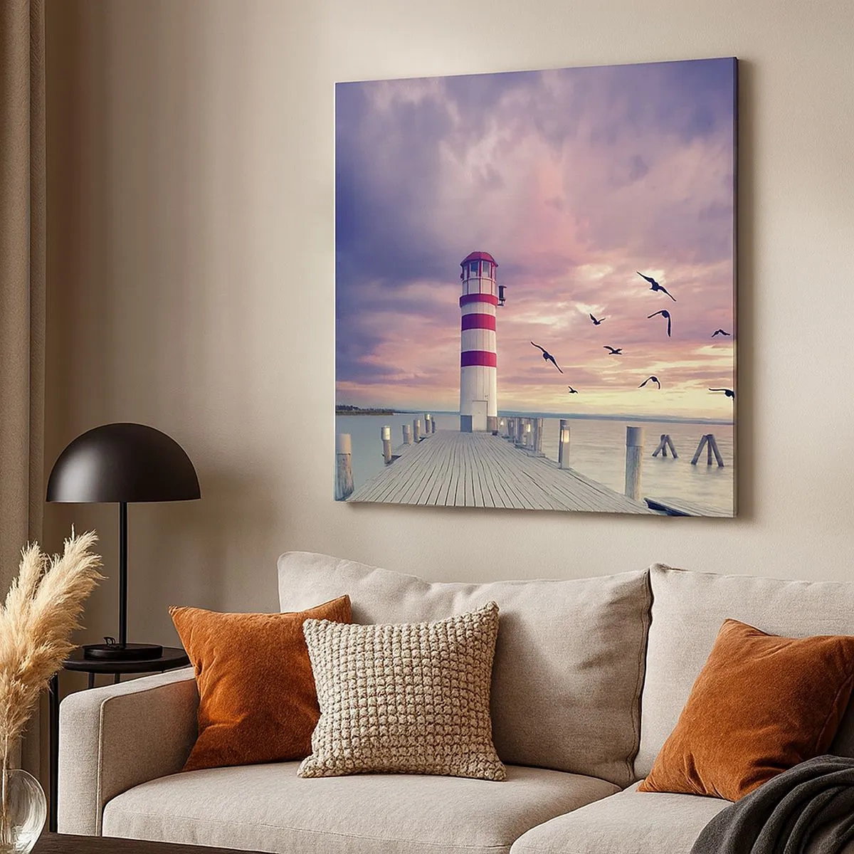 Quadro em tela - Hora de ir ao porto - 30x30 cm