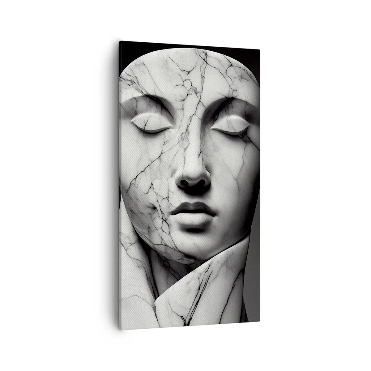 Quadro em tela - Formas de mármore - 55x100 cm