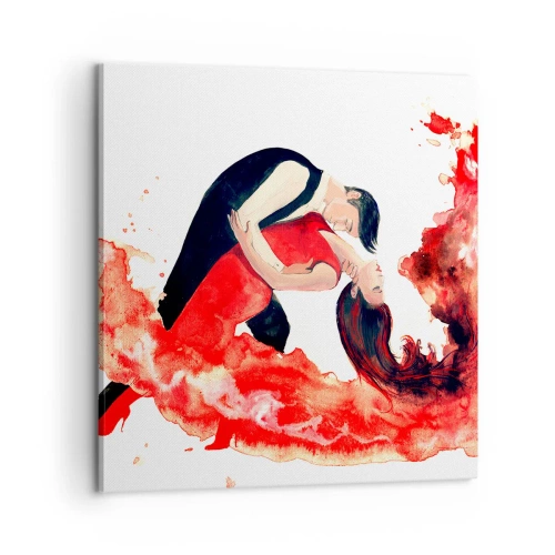 Quadro em tela - Tango - uma onda sensual - 60x60 cm
