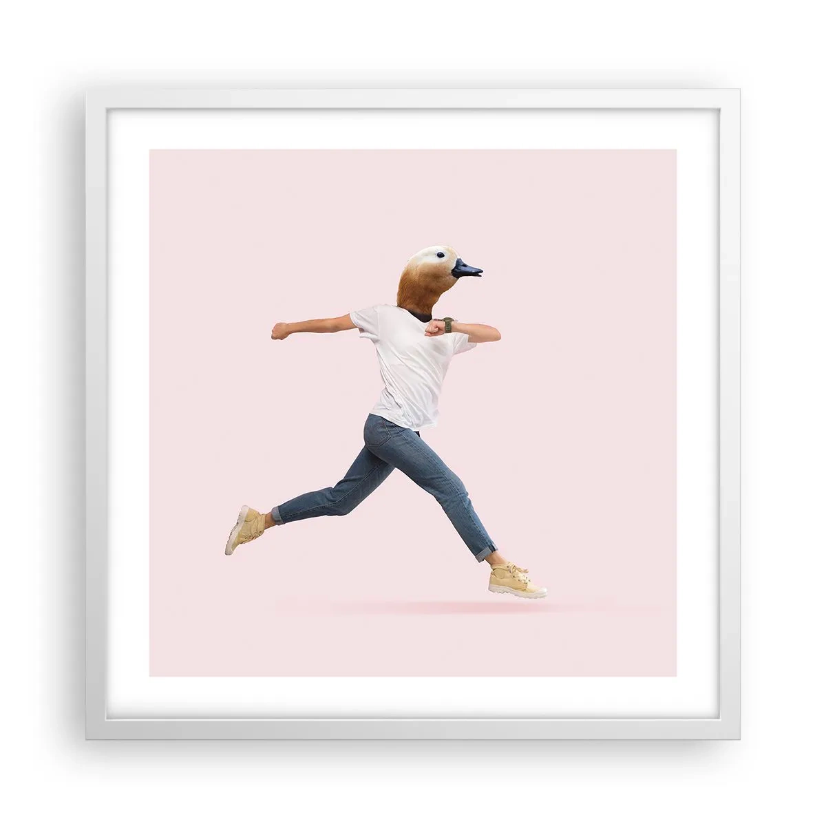 Pôster em moldura branca - Uma pitada de absurdo - 50x50 cm